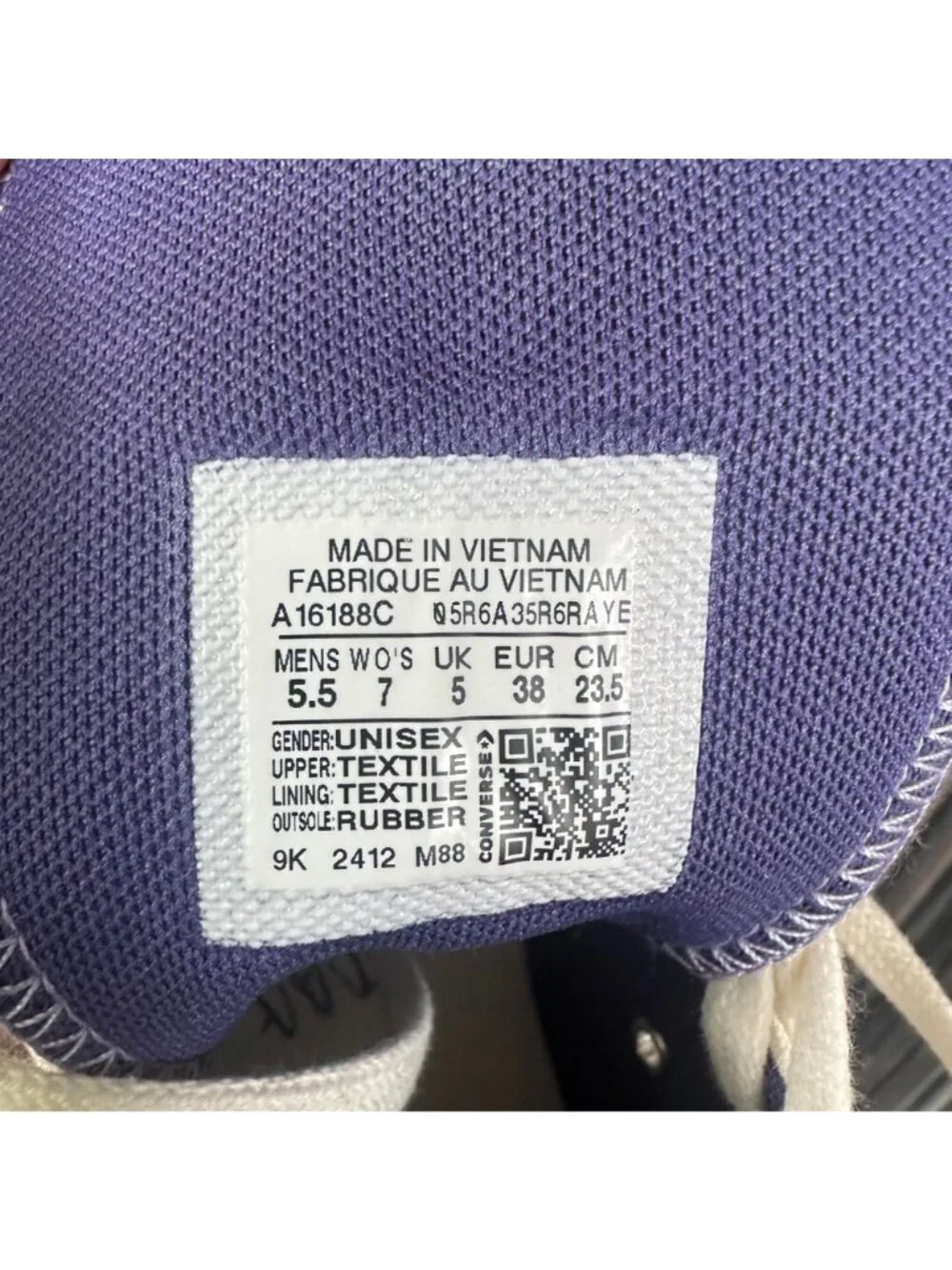⭐Converse Run Star Hike Hi Platform 7 Women's Shoes Sneakes Beige Purple A16188C